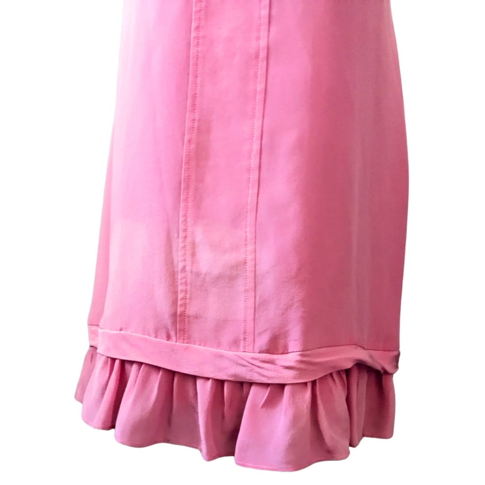 WALTER By WALTER BAKER 100% Silk Pink Ruffled Dress Size 4 - Picture 2 of 8